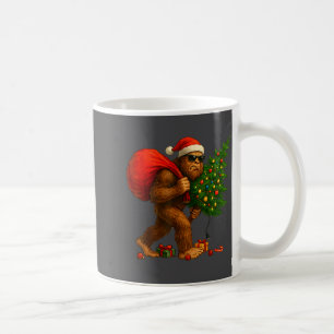 Bigfoot Stealing Christmas Tree Lights Xmas Boys M Coffee Mug