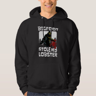 Bigfoot Stole My Lobster Yeti Humour Merch Vintage Hoodie