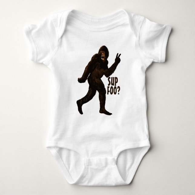 Bigfoot Sup Foo Baby Bodysuit (Front)
