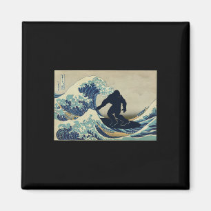 Bigfoot Surfing Great Wave Off Kanagawa Magnet