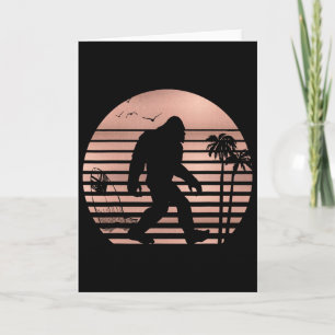 Bigfoot Surfing Shirt Funny Summer Apparel Tee Ros Card