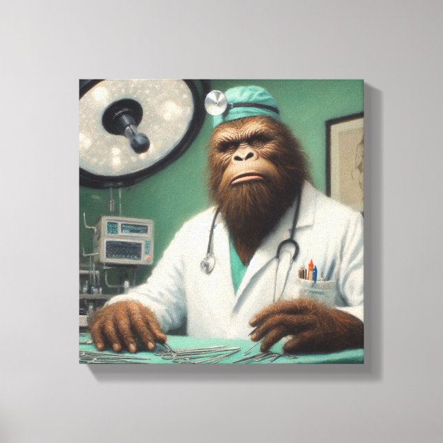 Bigfoot Surgeon Canvas Print (Front)