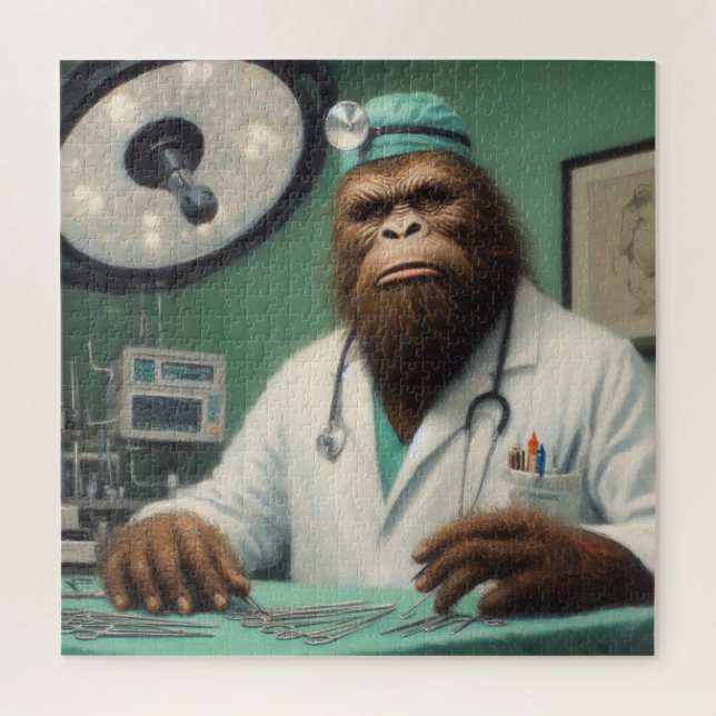Bigfoot Surgeon Jigsaw Puzzle (Vertical)
