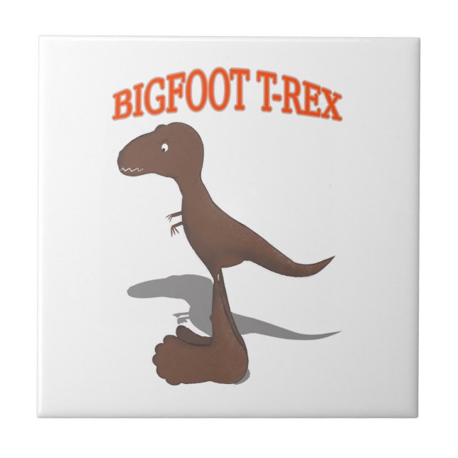 Bigfoot T-Rex Drawing Tile (Front)