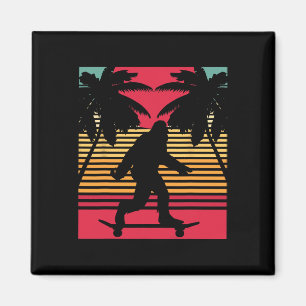 Bigfoot T Shirt Skateboards Vintage Funny Christma Magnet