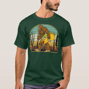 Bigfoot Taco Vintage Retro Sunset Taco Bigfoot Lov T-Shirt