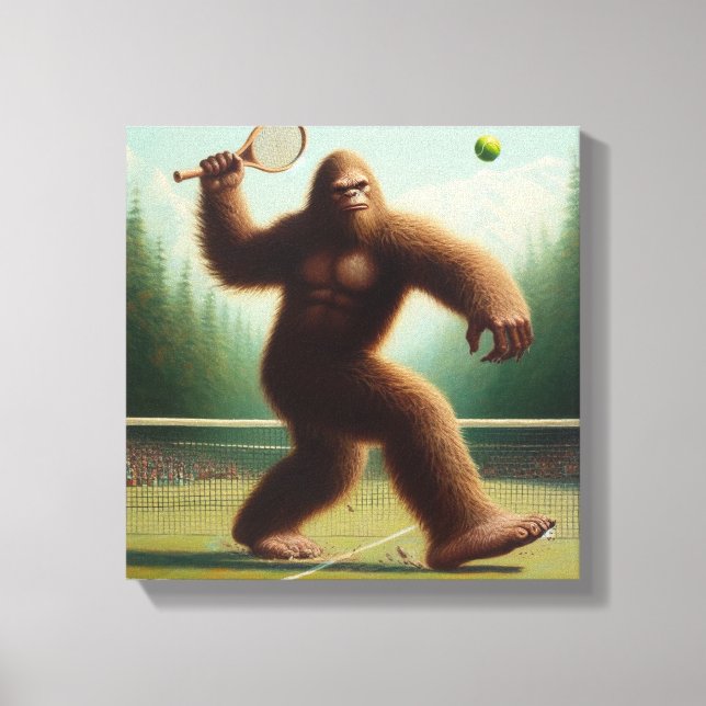 Bigfoot Tennis Canvas Print (Front)