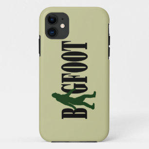 Bigfoot text & green squatch graphic Case-Mate iPhone case