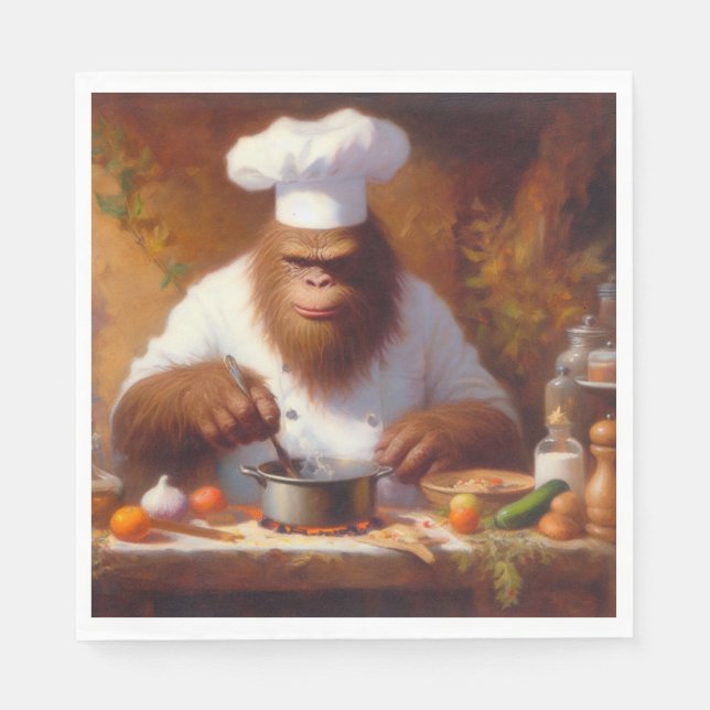 Bigfoot the Chef Napkin (Front)