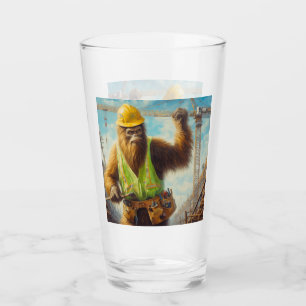 Bigfoot the Construction Worker Glass