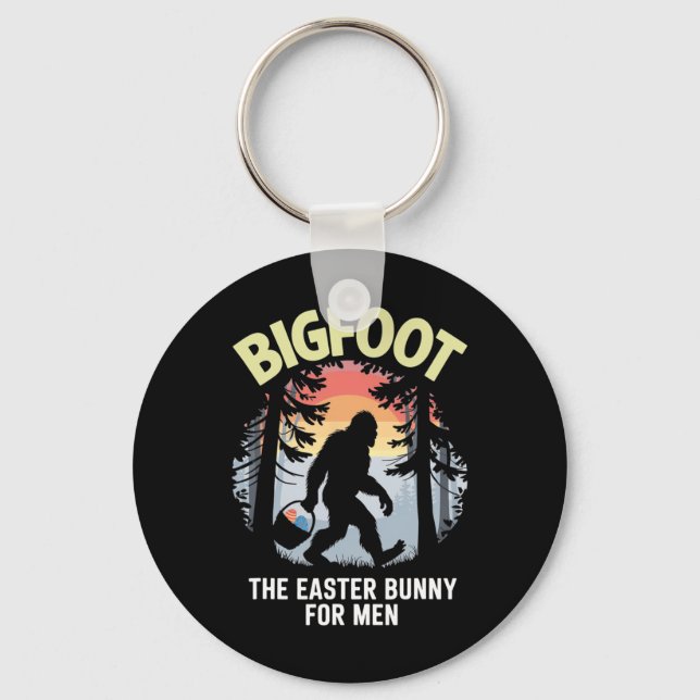 Bigfoot The Easter Bunny For Men  Key Ring (Front)