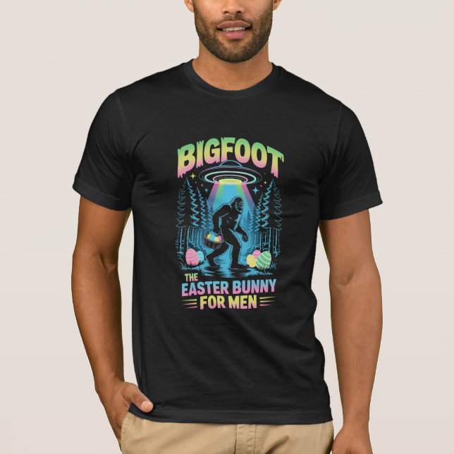Bigfoot The Easter Bunny Men's Tee  Sasquatch (Front)