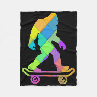Bigfoot Tie Dye Hippie Skateboarders Sasquatch Ska Fleece Blanket
