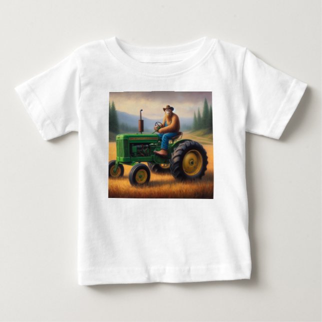Bigfoot Tractor Baby T-Shirt (Front)