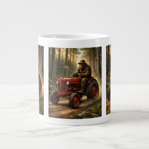 Bigfoot Tractor Design for Farmer Dad Farming Farm Large Coffee Mug