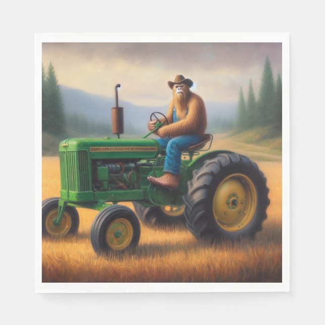 Bigfoot Tractor Napkin (Front)