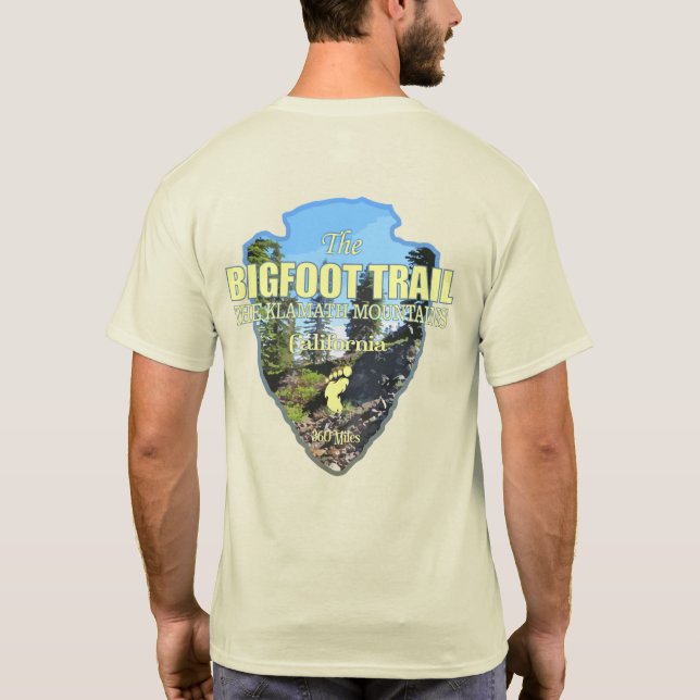 Bigfoot Trail (arrowhead) T-Shirt (Back)