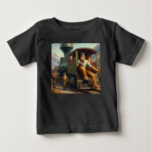 Bigfoot Train Engineer Baby T-Shirt