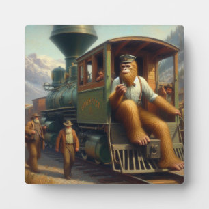 Bigfoot Train Engineer Plaque