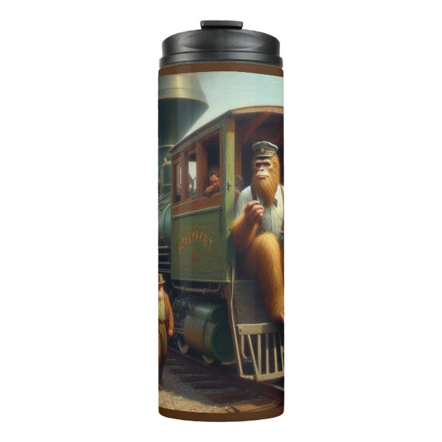 Bigfoot Train Engineer Thermal Tumbler (Front)