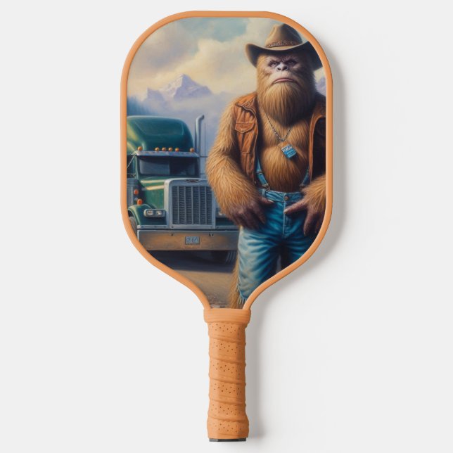 Bigfoot Truck Driver Pickleball Paddle (Front)