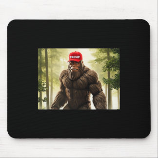Bigfoot Trump Hat Sasquatch Funny Republican  Mouse Pad