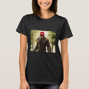 Bigfoot Trump Hat Sasquatch Funny Republican T-Shirt
