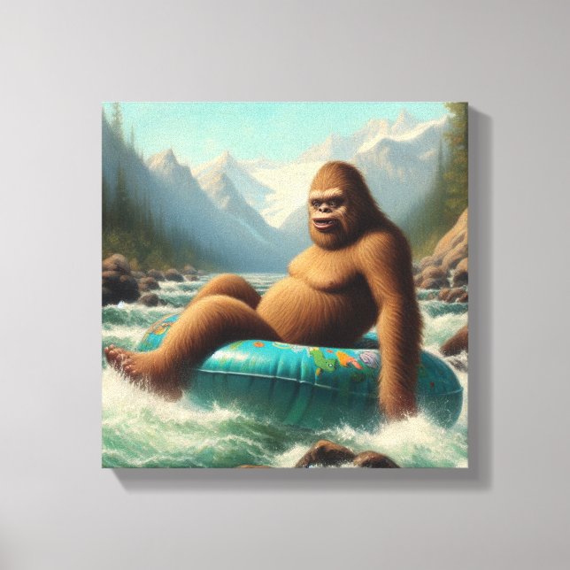 Bigfoot Tubing Canvas Print (Front)