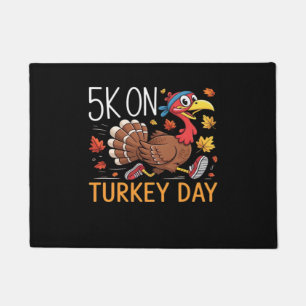 Bigfoot Turkey Pumpkin Thanksgiving Day Classic T- Doormat