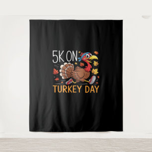 Bigfoot Turkey Pumpkin Thanksgiving Day Classic T- Tapestry