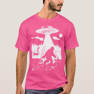 Bigfoot Ufo Abduction Funny Sasquatch Aliens Crypt T-Shirt