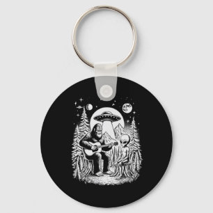 Bigfoot Ufo Alien Around Campfire Nature Hiking Sa Key Ring