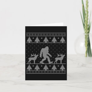 Bigfoot Ugly Christmas Sweater Card
