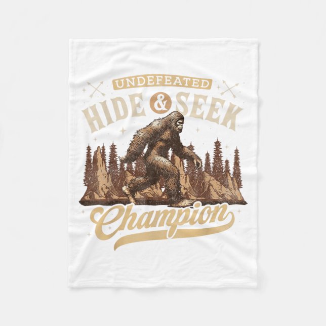 Bigfoot Undefeated Hide and Seek Champion Fleece Blanket (Front)