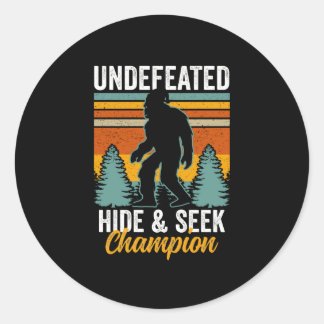 Bigfoot Undefeated Hide & Seek Champion Classic Round Sticker