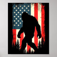 Bigfoot usa flag patriotic fourth of july