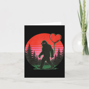 Bigfoot valentine funny sasquatch love heart card