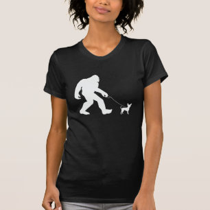 Bigfoot Walking Chihuahua T-Shirt