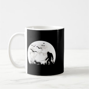Bigfoot Walking Dachshund Dog Moon Sasquatch Coffee Mug