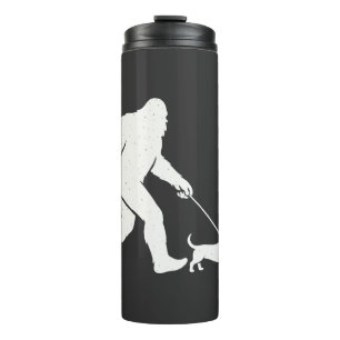 Bigfoot Walking Dachshund Funny Wiener Dog Dad Thermal Tumbler