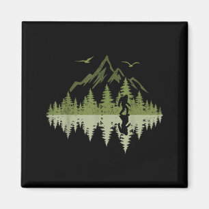 Bigfoot Walking Forest Sasquatch Woods Parks Men W Magnet