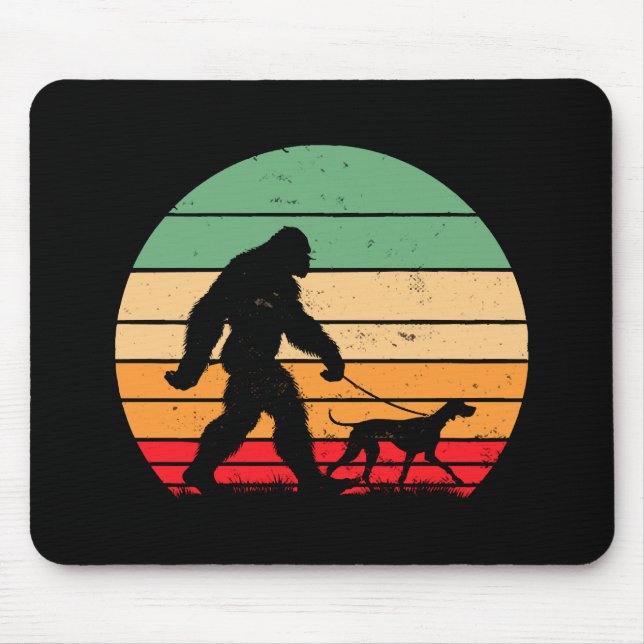 Bigfoot Walking German Shorthaired Pointer Dog Vin Mouse Pad (Front)