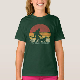 Bigfoot Walking Labrador Retriever Dog Vintage  T-Shirt