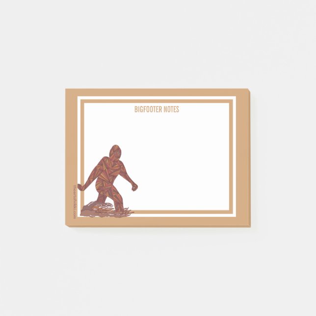 Bigfoot Walking Sasquatch Fun Bigfooter Notes (Front)