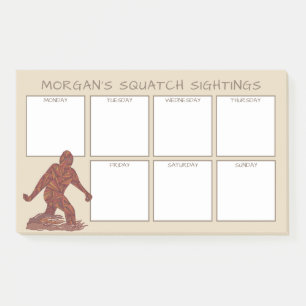 Bigfoot Walking Sasquatch Funny Sightings Post-it Notes
