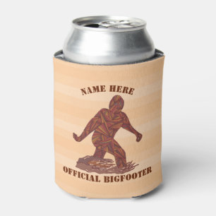 Bigfoot Walking Sasquatch Man Cave A Cold One Can Cooler