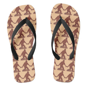 Bigfoot Walking Sasquatch Pattern Funny Footwear Jandals