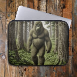 Bigfoot Walking through the Woods Laptop Sleeve<br><div class="desc">Sasquatch walking through the trees in the forest ai art.</div>