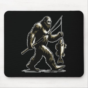 Bigfoot Walleye Hunting Angler Sasquatch Walleye F Mouse Pad