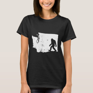 Bigfoot Washington State Map Sasquatch Men Women G T-Shirt